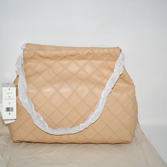 Tory Burch Fleming Chain Quilted Leather Hobo Bag in Vanilla soft serve # 162450 - Picture 4 of 7